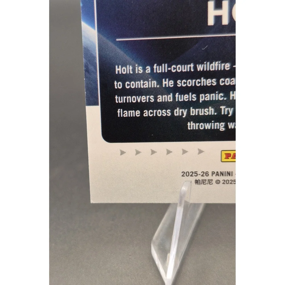 2025-26 Panini Donruss Caleb Holt #2 Zero Gravity Cosmic Purple /299 Wildcats